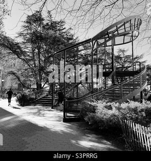 Dicembre 2021, South Cove Park, Battery Park City, Lower Manhattan, New York, New York, Stati Uniti Foto Stock