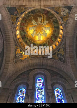 Interno della Basilica del Sacré-Cœur a Montmartre, Parigi Foto Stock