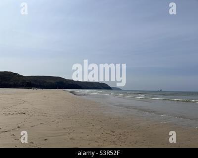 Perranporth Beach nella Cornovaglia del Nord Foto Stock