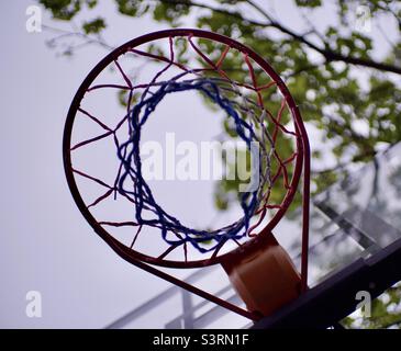 Proprio sotto il cerchio. Foto Stock