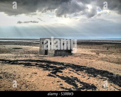 Abbandonato WW2 pillbox Foto Stock