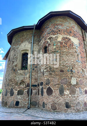 La Chiesa di Borisoglebskaya (Chiesa di Kolozhskaya, Kolozha) è una delle chiese conservate più antiche dell'antica Russia, un monumento unico dell'architettura russa nera, Grodno, Bielorussia Foto Stock