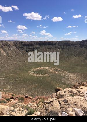 Meteor Crater Natural Landmark e Barringer Space Museum Winslow Arizona Foto Stock