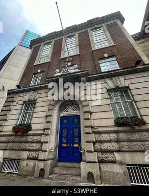 Wax Chandlers’ Hall nella City di Londra. Un'azienda di livrea con collegamenti all'apicoltura e alle candele. Nella Foster Lane Conservation Area, questa è la sesta sala sul sito. Foto Stock