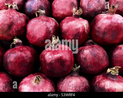 Molti melograno rosso maturo ms in vendita Foto Stock