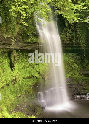 Glencar cascata Irlanda Foto Stock