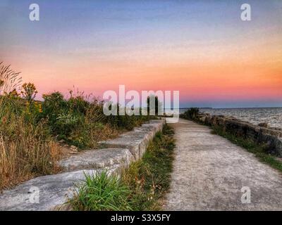 Una bella serata al tramonto a Toronto. Foto Stock