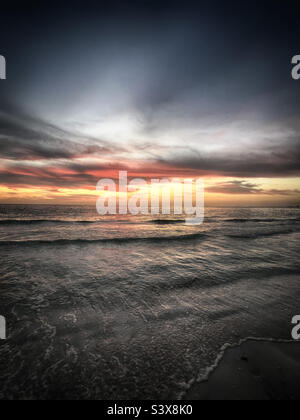 Tramonto sul Golfo del Messico, St. Pete Beach, Florida Foto Stock
