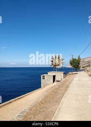 Jeff Koons’ Apollo, Deste Foundation for Contemporary Art, Hydra, Grecia Foto Stock