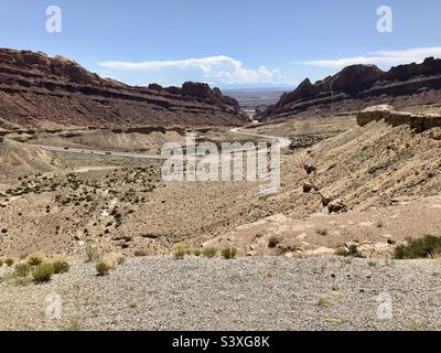 Macchiato Wolf Canyon, Utah Foto Stock