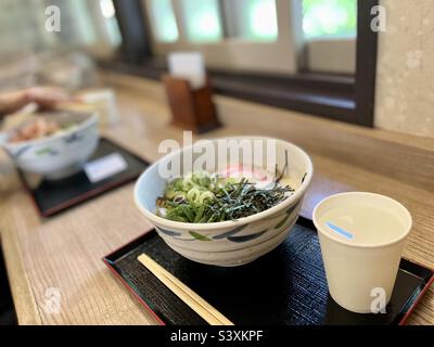 Pranzo a base di udon a Kishimen, Giappone Foto Stock