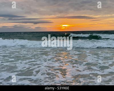 Tramonto sull'isola di Ana Maria Foto Stock