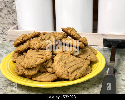 In casa burro di arachidi cookie. Foto Stock