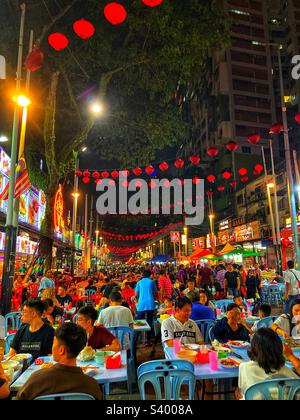 Food Street a Kuala Lumpur Malesia Foto Stock