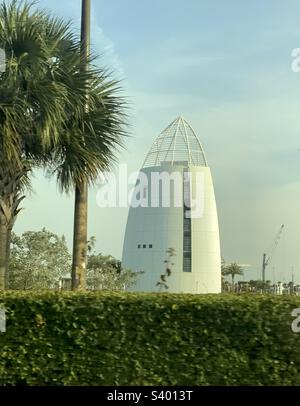 Maggio, 2022, Torre di esplorazione, Cape Canaveral, Contea di Brevard, Florida, Stati Uniti Foto Stock