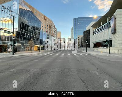 Broadway nord a Denver, Colorado Foto Stock