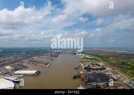 Mobile River a Mobile, Alabama Foto Stock