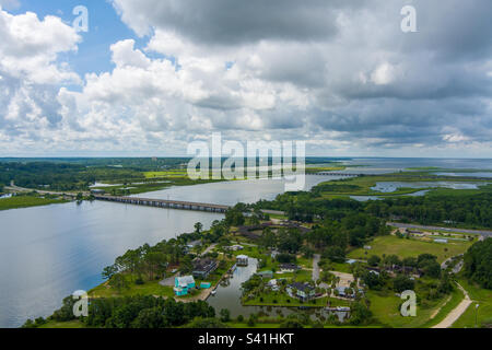 Costa orientale di Mobile Bay Foto Stock