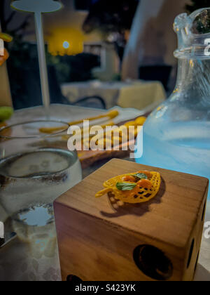 Cena, ristorante, cibo, cibo, zuppa, Foto Stock