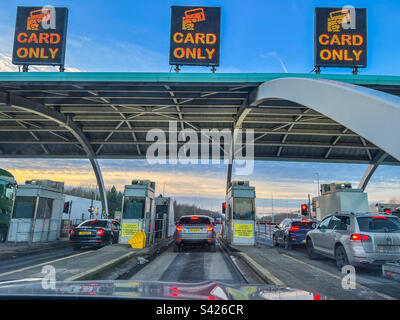 M6 cabine di pagamento pedaggio Foto Stock