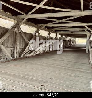 Gli storici ponti coperti della valle di Lehigh Foto Stock