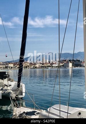 Navigazione in mare Adriatico Foto Stock