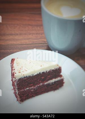 Torta e caffè Foto Stock