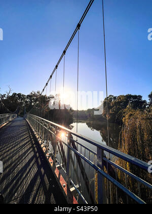 Pista ciclabile sul bellissimo fiume Murray. Foto Stock