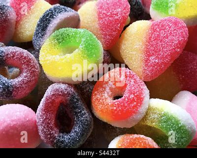 Caramelle in gomma colorate Foto Stock
