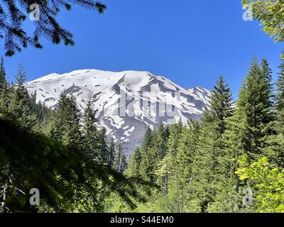 Uno sguardo al Monte innevato. Sant'Elena Foto Stock