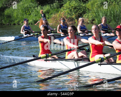 Canottaggio sul Tamigi. Eights Week a Oxford. La II delle donne Foto Stock