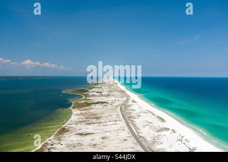 Veduta aerea di Pensacola Beach, Florida Foto Stock