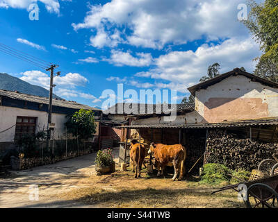 Villaggio a Dali, Yunnan Foto Stock