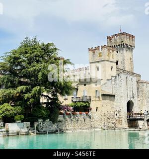 Castello Scaligero, Sirmione sul Lago di Garda, Italia Foto Stock