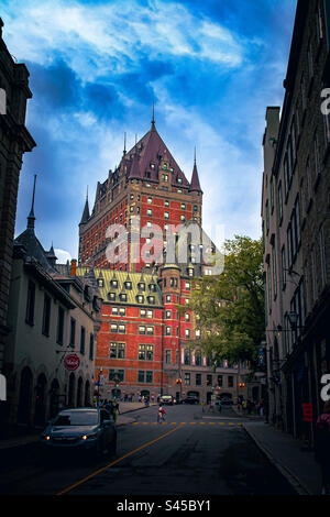 Hôtel Frontenac- vieux Québec Foto Stock