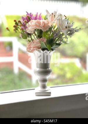 I fiori sul davanzale Foto Stock