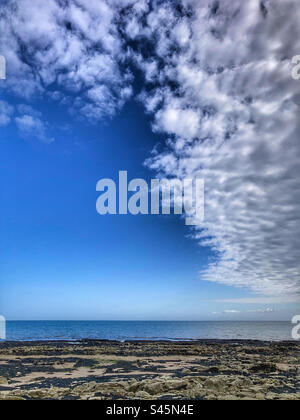 Meteo sulla spiaggia di Danes Dyke East Yorkshire Foto Stock