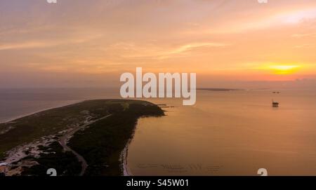 Fort Morgan, Alabama al tramonto Foto Stock