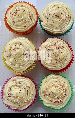 Cupcake con spruzzi Foto Stock