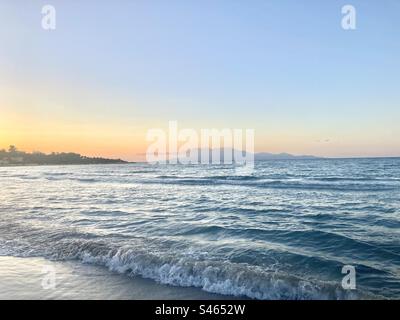 Bel tramonto in Grecia Foto Stock