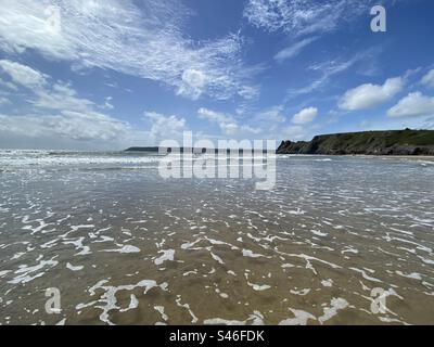 Three Cliffs Bay, Gower Foto Stock