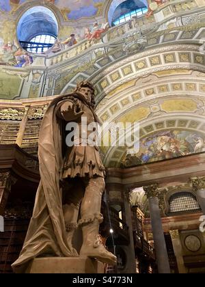 Sala di Stato della Biblioteca Nazionale austriaca, Vienna Foto Stock