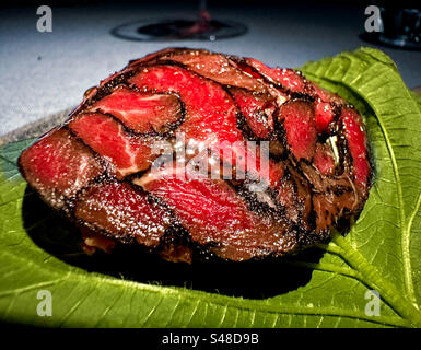 Lomo de tartare (Long Tartar) in un raffinato ristorante di Buenos Aires Foto Stock