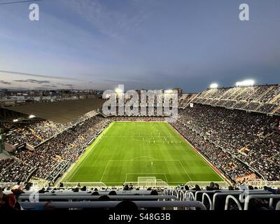 Estadio de Mestalla, sede del Valencia CF Foto Stock