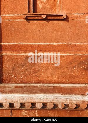 Architettura, disegni del palazzo moghul che mostrano modelli e dettagli del sito patrimonio dell'umanità dell'UNESCO a Fatehpur Sikri in India Foto Stock