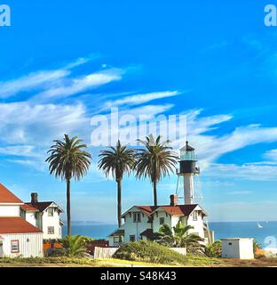 Il "nuovo" faro di Point Loma presso il Cabrillo National Monument, San Diego, California. Foto Stock