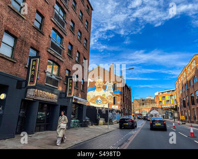 Chiama Lane nel centro di Leeds Foto Stock