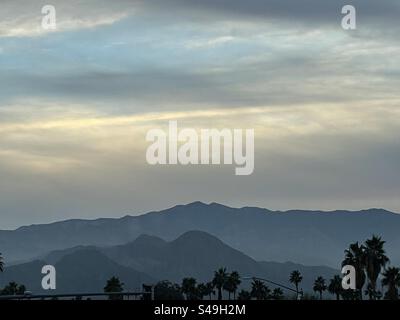 Paesaggio desertico a Palm Springs Foto Stock
