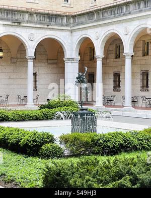 Biblioteca pubblica-cortile di Boston Foto Stock