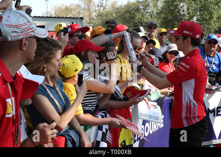 &#Xa9; Foto4 / LaPresse 16/03/2019 Melbourne, Australia Sport Gran premio di Formula Uno Australia 2019 nel pic: Charles Leclerc (MON) Scuderia Ferrari SF90 Foto Stock